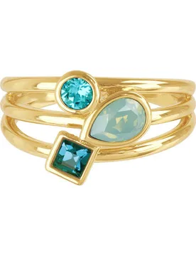 Womens 5490391 Ladies Ring - Gold Metal - Size O - Adore - FashionsVida