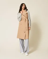 Trench en gabardine et molleton