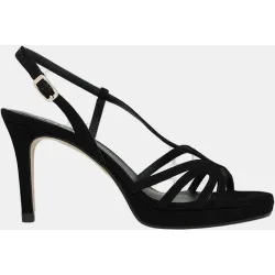 Sandalias de mujer en ante con tacón