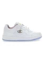 Sneakers bianche con logo laterale e suola azzurra RD18 Low G PS 33