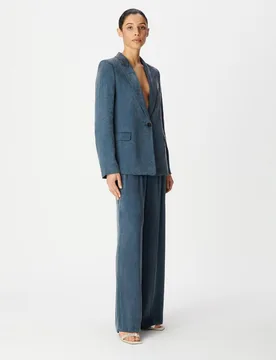 Pantalón de vestir de mujer ancho de tiro alto - IKKS - FashionsVida