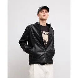 Cazadora biker polipiel de hombre