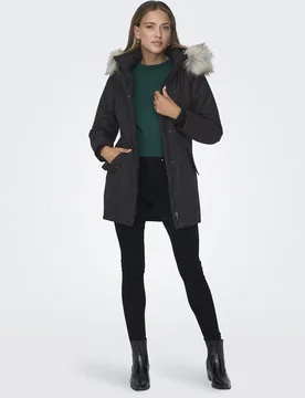 Abrigo de mujer con capucha y manga larga - Only - FashionsVida