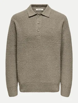 Polopullover ONSDALE Braun M - ONLY & SONS - FashionsVida