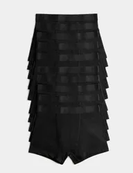 Pack Cotton Rich Trunks (5-16 Yrs) Black male