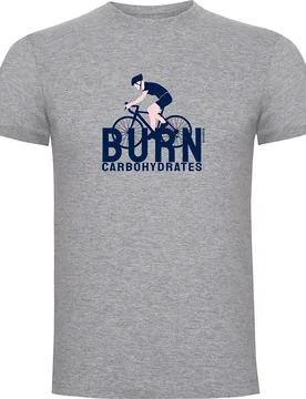 Maglietta A Maniche Corte Burn Carbohydrates Heather Grey - Kruskis - FashionsVida