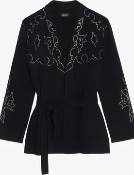 Zadig & Voltaire - Cardigan Salomy 100% cachemira de mujer de mangas largas de cachemira - Zadig & Voltaire - FashionsVida