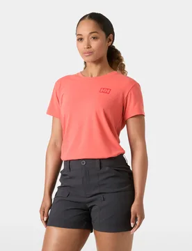 Women's Skog Recycled Graphic Jersey Tshirt Pink M - Sunset Pink - Female - Helly Hansen - FashionsVida