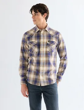 Camisa de hombre de manga larga de cuadros - Wrangler - FashionsVida