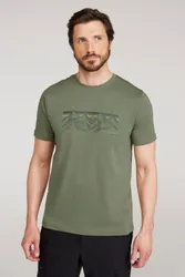 Mountain Stripe Men's Graphic T-Shirt - Green