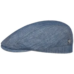 Lecoma Linen Flat Cap by - blue-mottled - Size: M (56-57 cm)