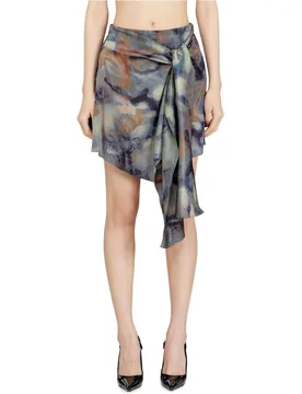 Falda-pantalón de mujer anudada de satén estampada - Diesel - FashionsVida
