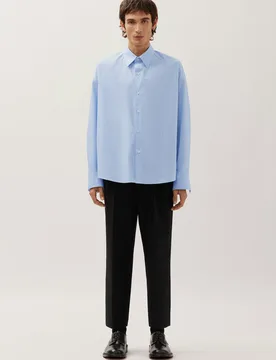 Oversized Boxy Hemd aus Baumwolle Blau XL - Seidensticker - FashionsVida