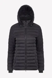 Rose Womens Hooded Equestrian Puffer Jacket - - Size: 18