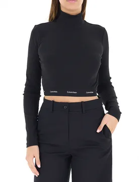 Lupetto cropped NERO L - Calvin Klein - FashionsVida