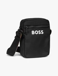 Textured Cross Body Bag Black male