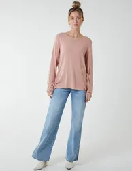 Basic Soft V Neck Jumper - S/M / PINK - female