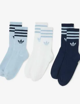 Chaussettes X3 Crew 3 Stripes Assort. blanc/bleu/marine 37/39 - ADIDAS ORIGINALS - FashionsVida
