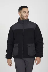 Mens Funnel Neck Fleece Jacket - - Size: L