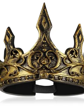 Pc Pu Foam 3D King Crown Hair Hoop Royal Medieval Crown Headdress Men's King Crown Headband Halloween Masquerade Party Prom - Aliexpress - FashionsVida