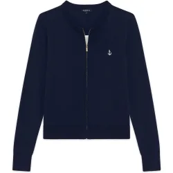 Sudadera de mujer con cremallera y bordado
