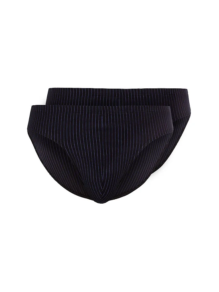 Slip 2er Pkg. COTTON MULTIPACK shadow stripe schwarz S - Skiny - FashionsVida