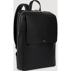 Mochila hombre cuero regenerado con solapa imantada