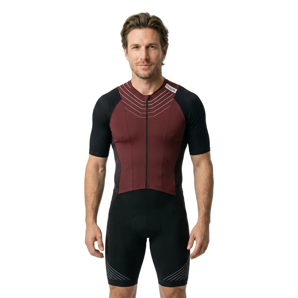 Trisuit A Maniche Corte Pinnacle Clay M - HUUB - FashionsVida