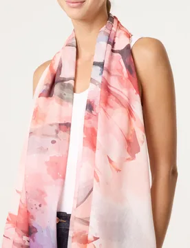 Floral Print Scarf - ONE / RED - female - Blue Vanilla - FashionsVida
