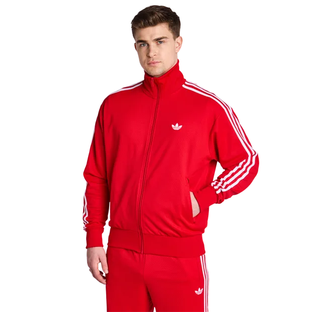 Firebird Men Track Tops - Red - Size S - Poly Mesh - Red - Size: Small - Adidas - FashionsVida