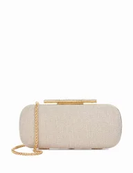 Chain Strap Clutch Bag Gold female