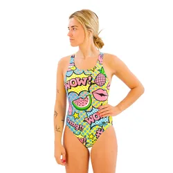 Cool Comic Swimsuit Yellow S Women