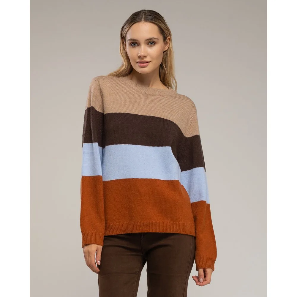 Jersey de mujer con franjas de colores - Tantra - FashionsVida