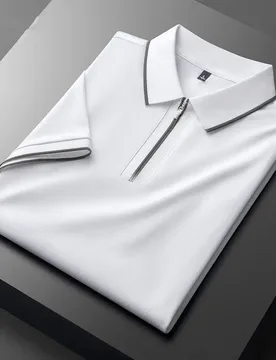 Men Comfortable Short Sleeve Solid Polo Shirt Collared Slim Fit Zipper Front Thin Fabric White for Spring Summer Casual Outfit - Aliexpress - FashionsVida