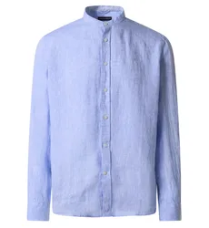 Camicia alla coreana uomo light blue