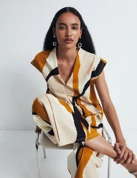 Sfera - Top print lino - Sfera - FashionsVida