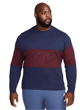 Club Color Blocked Crewneck - Sweatshirt-Crewneck - rot / blau - Herren - Size: L - Nike - FashionsVida