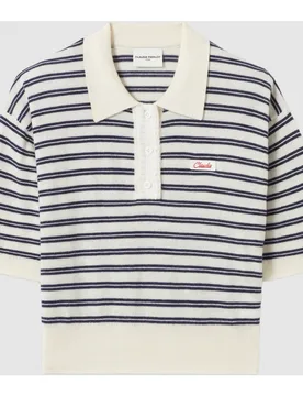 Polo de mujer de punto de lana con rayas - CLAUDIE PIERLOT - FashionsVida