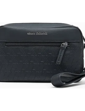 Neceser de hombre con logos allover - Armani Exchange - FashionsVida