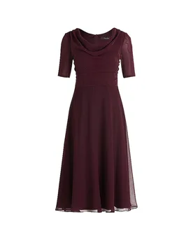 Vestido de cóctel rojo oscuro 44 - Vera Mont - FashionsVida