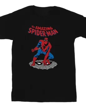 Womens/ladies The Amazing Spider-Man Cotton Boyfriend T-Shirt (Black) - Size 3xl - Marvel - FashionsVida