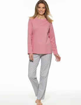 Pyjama Everynight, normale Größen, Farbe Rosa, 50, weicher Baumwoll-Jersey herrlich bequem Damen - Walbusch - FashionsVida