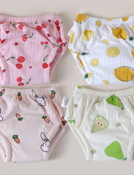 Piezas Pantalones de entrenamiento para recién nacidos, pantalones de aprendizaje lavables y ligeros para el verano, pañales de tela para bebés, pa - Shein - FashionsVida