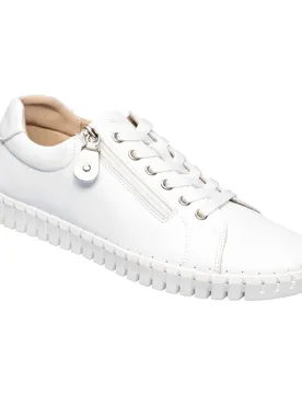 Bequem-Sneaker mit Leder „Miriam“ weiss 36 Damen - wonderwalk - FashionsVida