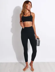 Spacedye Walk And Talk Cropped Leggings Black female