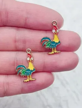 Pcs Cartoon Chicken Charm Pendants Enamel Craft, Perfect for DIY Earrings, Bracelets, Neck Handmade Craft Supplie - Aliexpress - FashionsVida