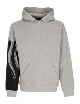 Felpa Cappuccio Uomo Side Hoodie Light Grey - Octopus - FashionsVida