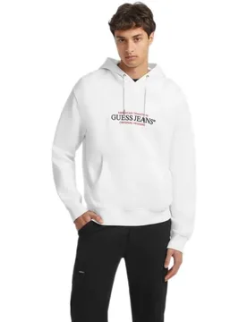 Sweat à Capuche America Trad Regular Fit Pure White S - Guess Jeans - FashionsVida