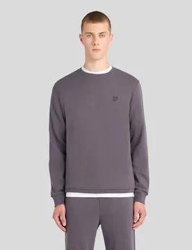 Men's Superfine Cotton Crew Neck Sweatshirt Iron - Lyle & Scott - FashionsVida