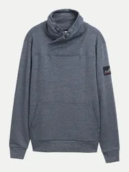Sweatshirt mit Schalkragen 19932-navy grindle structure M